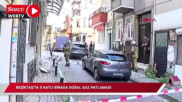 Beşiktaş'ta 5 katlı binada doğal gaz patlaması
