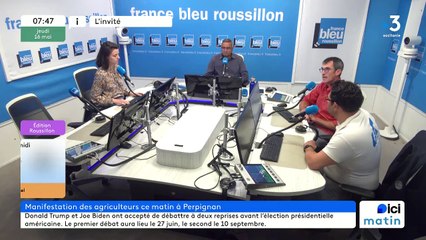Les agriculteurs filtrent les camions à Perpignan "contre la concurrence marocaine"