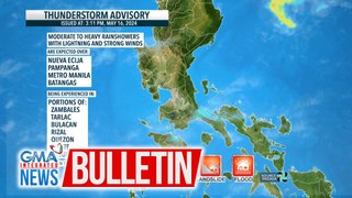 Thunderstorm advisory (issued at 3:11 PM, May 16, 2024) | GMA Integrated News Bulletin