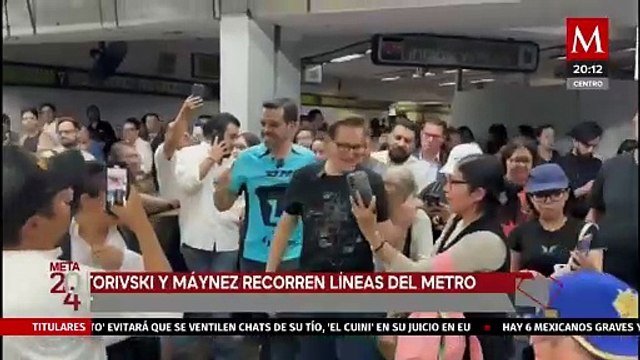 Máynez y Chertorivski recorren la Línea 9 y 3 del Sistema de Transporte Colectivo (STC) Metro