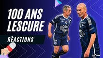 0:05 / 3:50 Réactions : Zidane, Giresse, Baup, Noah, Karembeu, 100 ans Lescure à Bordeaux