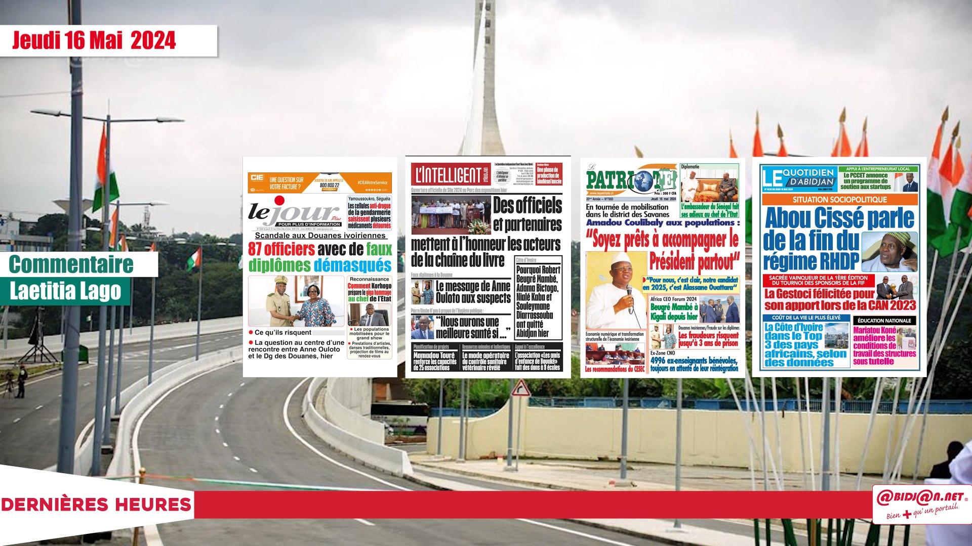 Titrologue du 16 Mai 2024/ Ouverture officielle du Salon Internationale du Livre d'Abidjan 2024