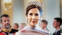 Mary di Danimarca al banchetto in Norvegia con la tiara di perle della suocera