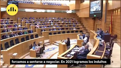 Una independentista pone patas arriba el Senado con una nueva exigencia a Pedro Sánchez