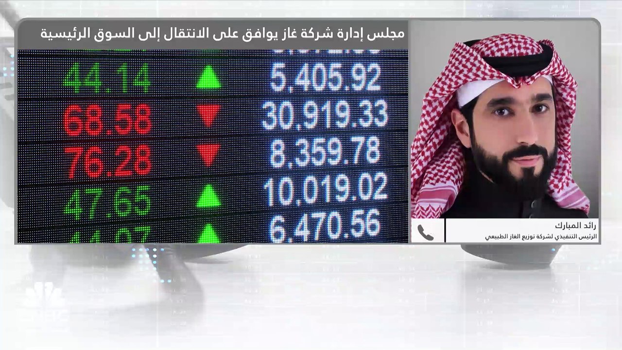 الرئيس التنفيذي لشركة توزيع الغاز الطبيعي - السعودية لـ CNBC عربية: تم إدراج الشركة بـ "نمو" في 2021 ونعمل على استيفاء شروط الانتقال إلى السوق الرئيسي