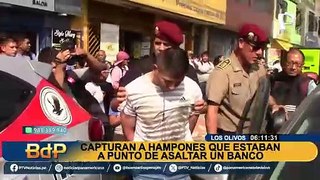 Capturan a hampones que iban a asaltar banco: sujetos eran conocidos raqueteros en Los Olivos