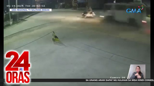 7-anyos na batang lalaki, patay sa banggaan ng van at motorsiklo; inang sakay ng motor, nakunan | 24 Oras