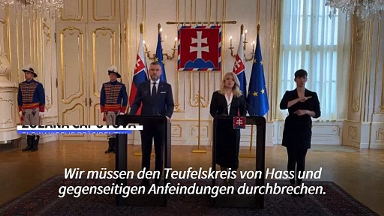 Caputova will 'Teufelskreis des Hasses' ein Ende setzen