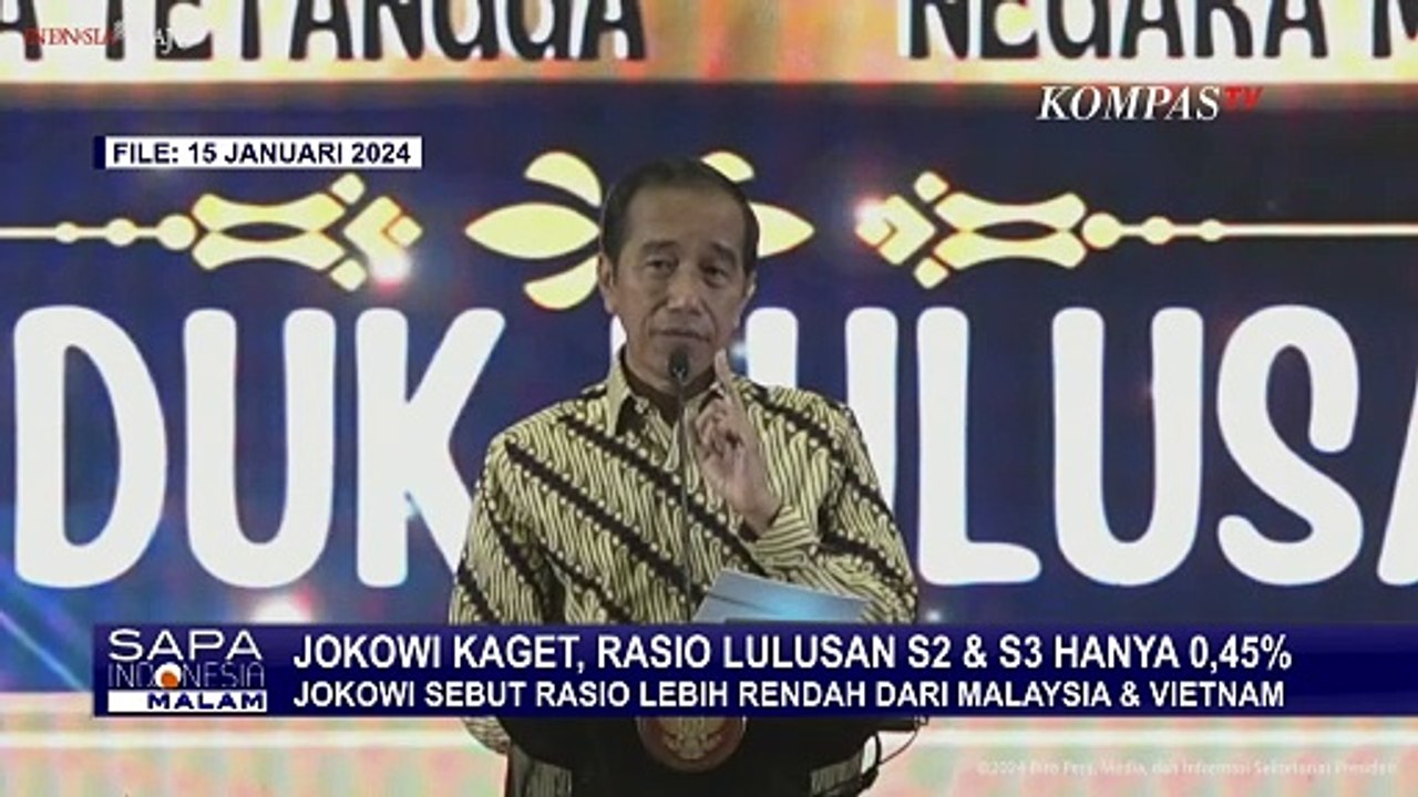 Jokowi Sebut Rasio Lulusan S2-S3 di Indonesia Lebih Rendah dari Malaysia dan Vietnam