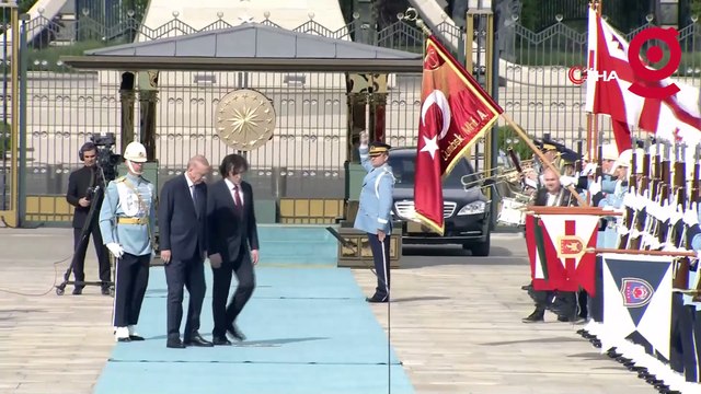 Cumhurbaşkanı Erdoğan, Gürcistan Başbakanı Kobakhidze’yi resmi törenle karşıladı