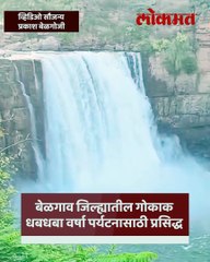 वळवाच्या पावसाने प्रवाहित गोकाक धबधबा पर्यटकांसाठी आकर्षण ठरतेय..-