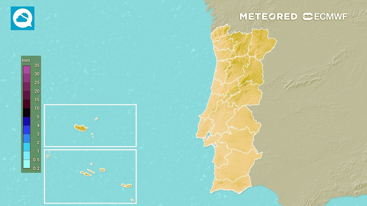 Nos próximos dias ocorrerá precipitação e trovoada nestas regiões de Portugal