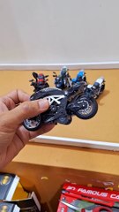 Warrior Motorcycle Black Diecast Metal Bike
