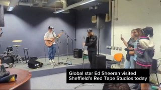 Ed Sheeran: Music superstar performs with shocked Sheffield students during surprise visit
