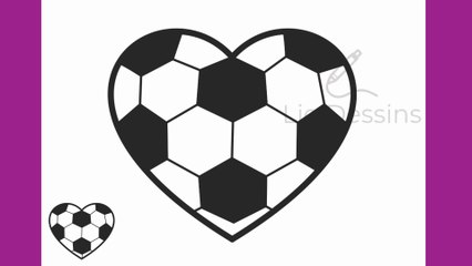 Comment Dessiner un Ballon de Foot Love | Tutoriel Facile