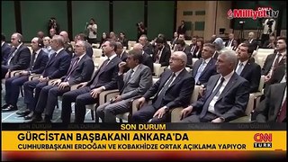 Gürcistan Başbakanı Ankara'da! Cumhurbaşkanı Erdoğan'dan önemli açıklamalar
