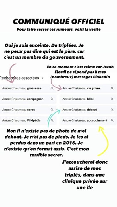 C'est ainsi qu'elle décide d'y répondre.Ambre Chalumeau répond aux rumeurs de grossesse sur Instagram