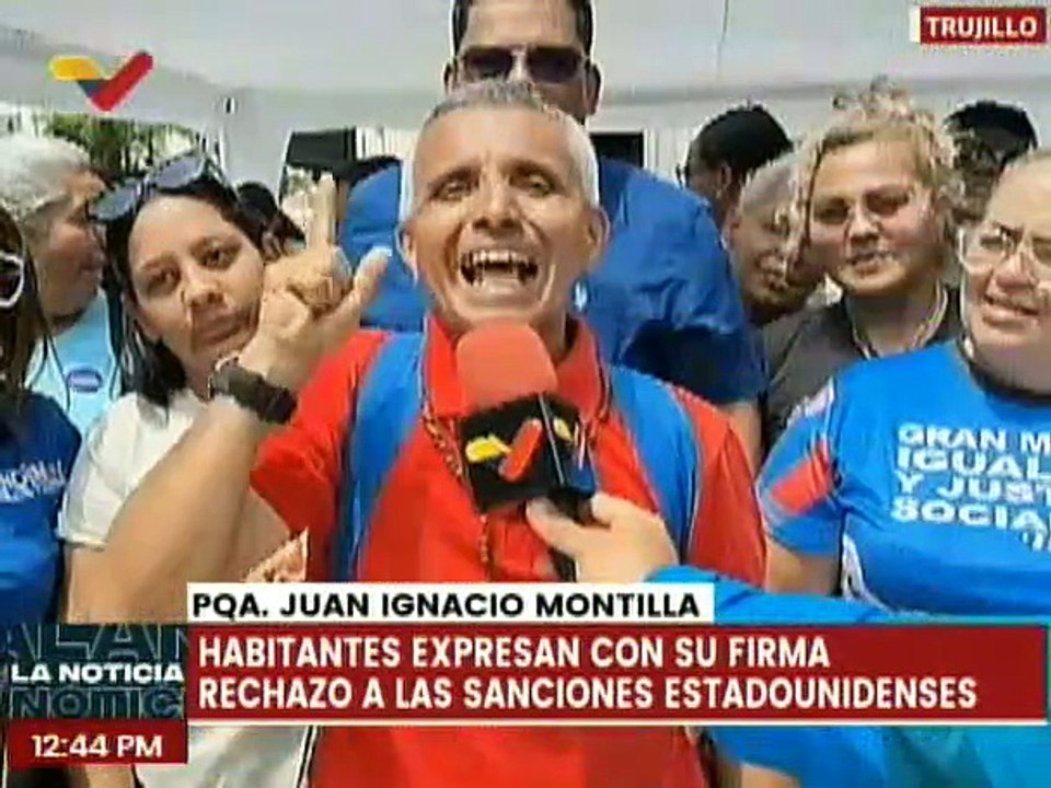 Trujillo | Habitantes del mcpio. Valera respaldan al pdte. Maduro en contra de las sanciones