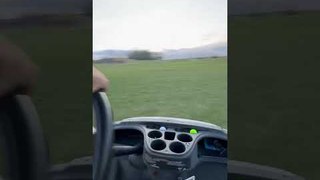 Golf Cart Topples Over and Rolls on Ground While Going Downhill