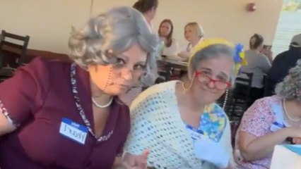 Birthday girl filled with delight after friends treat her to a wh-OLD-some surprise