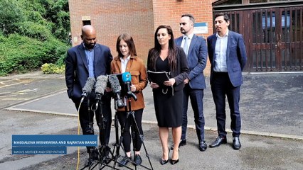 Maya Siek's mother and step-father Magdalena Wisniewska and Rajratan Bande