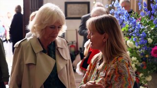 Queen Camilla meets acting royalty during Rye visit
