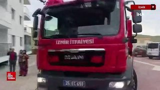 İzmir’de 8 katlı sitede yangın çıktı