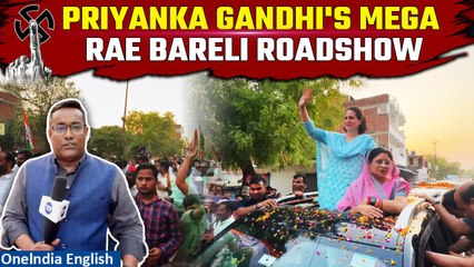 Download Video: LS Polls 2024: Priyanka Gandhi Holds a Mega Roadshow In Rae Bareli Ahead Of The Voting | Watch here