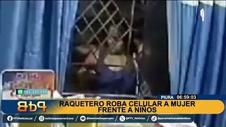 Raqueteros atacan a una mujer con arma de fuego frente a unos niños en Piura