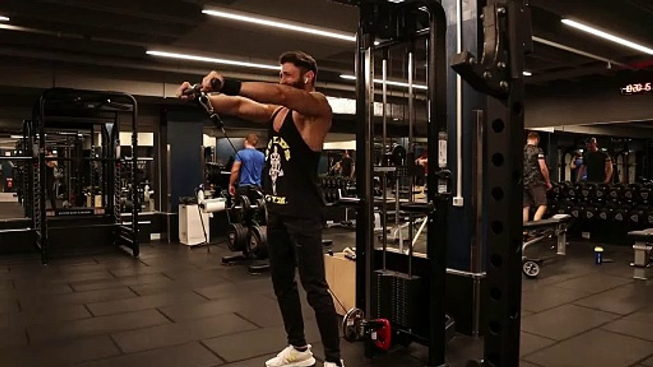 Cable front raise