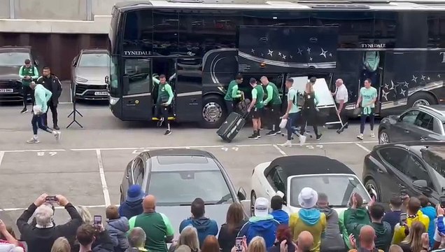Leeds United arrive for their play-off semi-final against Norwich