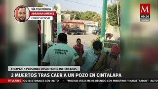 Mueren 2 personas al caer a un pozo en Cintalapa, Chiapas