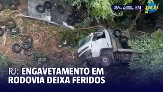 Engavetamento na Serra das Araras deixa dois feridos e causa 11 km de congestionamento