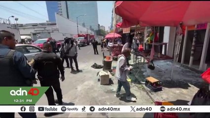 ¡Última Hora! Se registra un flamazo en un puesto de carnitas en la colonia Centro de la CDMX