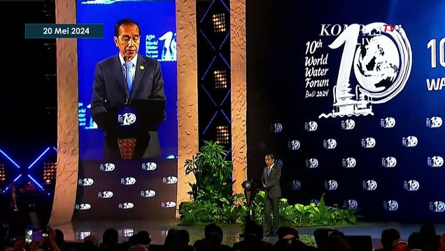 Momen Jokowi Kenalkan Prabowo Sebagai Presiden Terpilih saat Buka World Water Forum di Bali