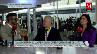 Santiago Creel confía en la preparación de Xóchitl Gálvez para el último debate presidencial