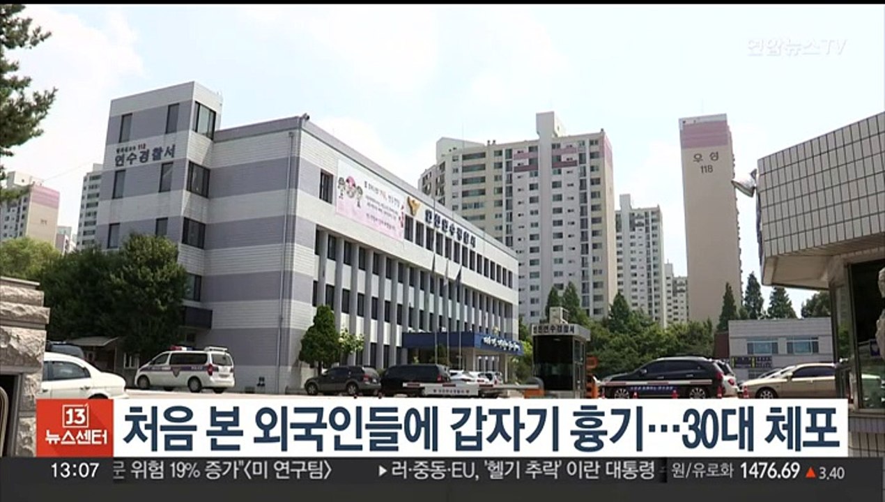 처음 본 외국인들에 갑자기 흉기…30대 체포
