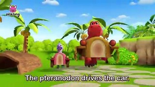 Vroom Vroom- Dino Cars Go Round and Round Wheels on the Bus Song Pinkfongs Dino School