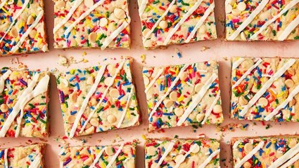 We'll Take These Blondies Over Birthday Cake Any Day Of The Week