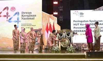 Ibu Iriana Hadiri HUT Ke 44 Dekranas di Solo