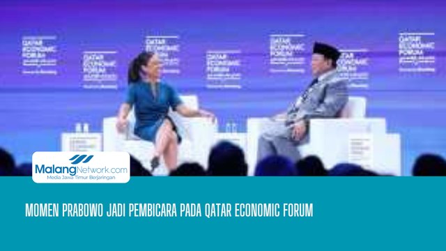 Momen Prabowo Menjadi Pembicara di Qatar Economic Forum