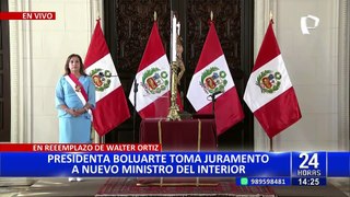 Juan José Santivañez jura como ministro del Interior en reemplazo de Walter Ortiz