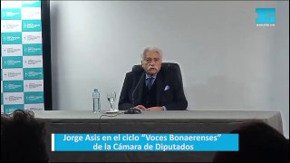 Jorge Asis en el ciclo “Voces Bonaerenses” de la Cámara de Diputados