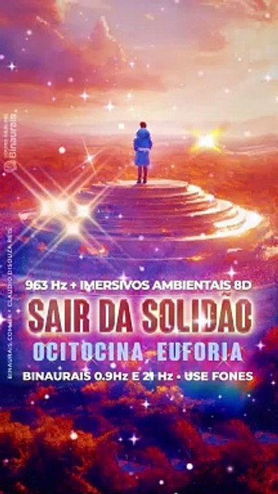 SAIR DA SOLIDÃO 963 Hz + Ondas Binaurais 0.9 Hz (Delta) e 21 Hz (Beta) + Sons Imersivos Ambientais 8D