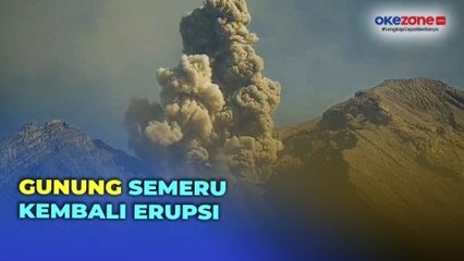 Download Video: Kembali Erupsi, Gunung Semeru Muntahkan Kolom Abu Vulkanik Setinggi 900 Meter