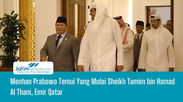 Menhan Prabowo Temui Yang Mulia Sheikh Tamim bin Hamad Al Thani, Emir Qatar