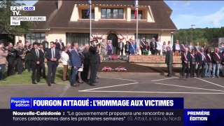 Fourgon attaqué à Incarville: des centaines de personnes et de nombreux élus présents à l'hommage aux victimes