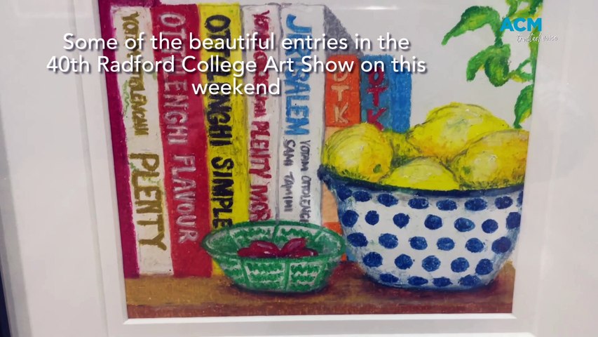The art show continues in the Radford College hall on Saturday and Sunday, May 18 and 19, from  10am to 4pm.All works are for sale.