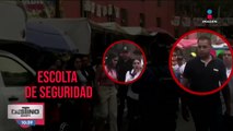Escoltas y policías protegen a la candidata Alessandra Rojo de la Vega tras atentado