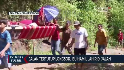 Jalan Tertutup Longsor, Ibu Hamil Lahir Di Jalan